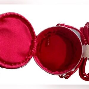 COPY - MARC JACOBS Mini 4" Red Patent Leather Crossbody Round Circle Canteen Ba…